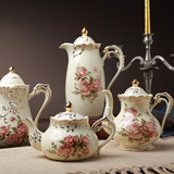 陶瓷咖啡壶 创意家用奶茶壶花茶壶 欧式咖啡壶