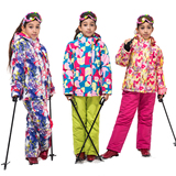 KHAKIL卡其隆高端防风防水儿童滑雪服保暖加厚女童滑雪衣裤套装