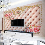 欧式简约温馨玫瑰大型墙纸 客厅电视背景墙 卧室沙发立体无缝壁纸