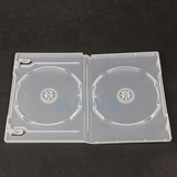55克长方形双碟装CD/DVD盒 透明双面盒子CD盒 光盘盒  有膜可插页
