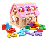 儿童几何形状盒数字屋智慧屋形状配对智力盒 宝宝益智玩具1-2-3岁