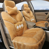 新款汽车坐垫全包冬季通用毛绒专用座套座椅秋季车垫小车座位套布
