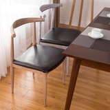 牛角椅铁美式仿木纹铁皮椅欧式西餐厅咖啡厅椅电脑椅家用餐椅