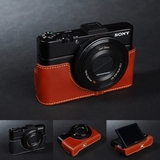 台湾TP正品 SONY索尼rx100iv相机包底座黑卡RX100 M4真皮皮套半套