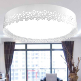 新款铁艺镂空花边圆形 无极调光遥控LED吸顶灯现代简约客厅卧室灯