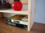 简易桌上书架创意实木置物架学生寝室 办公室桌面松木小书架