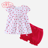 女童套装夏0-1婴儿衣服童装儿童夏季短袖短裤2-3-5一岁女宝宝夏装