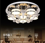 LED客厅吸顶灯圆形水晶灯具房间卧室灯时尚欧式大厅吊灯现代简约