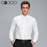 G2000/man春季时尚男装长袖衬衫修身纯色免烫抗皱商务男士衬衣