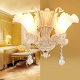 欧式床头奢华创意壁灯美式简约水晶过道客厅卧室高档天使田园壁灯