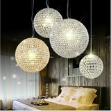 现代创意圆球吊灯客厅水晶灯卧室灯吸顶LED灯简约3头餐厅店面吊灯