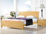 高档德国进口榉木床#829 榉木家具 全实木床 双人床 气动高箱床