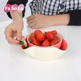 FaSoLa创意干果盘客厅多层水果盘双层零食盘塑料干果盒糖果收纳盒