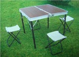 批发铝合金分体折叠桌椅 联体桌椅塑料分体桌椅