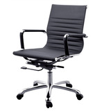 电脑椅子家用时尚PU办公椅子铝合金脚转椅会议椅休闲椅