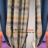 促销 高档棉亚麻提花 地中海 简约现代风格客厅卧室定制窗帘涤棉