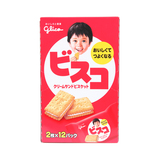 日本进口 固力果维生素乳酸菌奶酪夹心饼干宝宝磨牙棒原味2枚*12