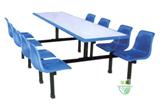 学生餐桌椅 工厂单位学校食堂餐桌椅连体 员工餐厅专用快餐桌组合