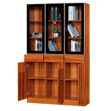 现代简约两三四门书柜组合板式书橱特价带抽屉玻璃展柜储物柜书架