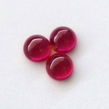 红刚玉 宝石 红宝石 圆形 半球形 弧面素面平底裸石 DIY 模具配石