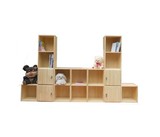 特价直销实木组装家用书柜书架单个儿童梯形组合储物柜书橱展示