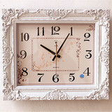 豪华欧式挂钟客厅北极星钟创意艺术石英钟表田园静音复古装饰时钟
