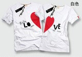 2013夏装新款沙滩套装结婚照个性情侣装韩版大码短袖旅游情侣t恤