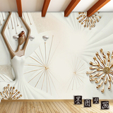 欧式3D立体墙纸 客厅 美容院瘦身馆服装店壁纸背景墙浮雕大型壁画