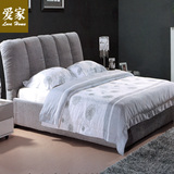 爱家 简约现代软床 储物气动床 布艺床小户型 床 双人床1.8米 A9