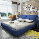布艺床可拆洗1.8米布床北欧床1.5双人储物床大小户型现代软床婚床
