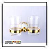 香港英皇卫浴全铜浴室挂件76系列(镀金+烤白漆)---双杯