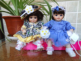 美国ashton drake原单正品限量收藏古董陶瓷娃娃 小女孩两只装