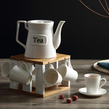 咖啡杯套装 咖啡套具杯具家用白陶瓷骨瓷水杯英式 下午茶茶具套装