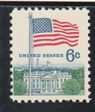 美国信销票,1968年邮票;旗帜国旗;白宫建筑;外国邮票普票1全