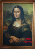 手绘油画/达芬奇画作 蒙娜丽莎的微笑 世界名画作/西方艺术走廊画