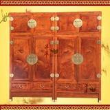 红木家具缅甸花梨顶箱柜正品实木素面简易挂衣柜古典虎皮纹储物柜
