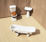 包邮！1：14卫浴迷你陶瓷摆件模型迷你浴缸小摆件 首饰盒搞笑礼品