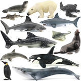 外贸出口！正版海洋仿真大型动物模型儿童玩具大白鲨鲸鲨虎鲸海豚