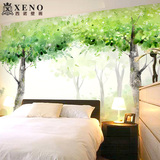 西诺大型壁画墙纸 客厅电视沙发卧室餐厅背景墙手绘壁纸 绿树成荫