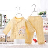 新生儿衣服0-3-6个月 初生婴儿加厚纯棉保暖内衣全棉套装春秋季