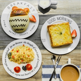 槿年。欧式字母 西餐盘骨瓷早餐盘子创意套装陶瓷盘子家用甜品盘