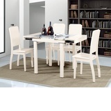 实木伸缩餐桌大理石长方形餐桌椅4人现代简约小户型6人餐桌椅组合
