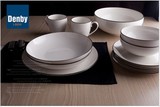 外贸陶瓷出口瓷器餐具套装英国丹蓓新骨瓷【黑边】碗盆盘4件套