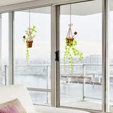 绿色吊篮 可移除个性创意卧室客厅沙发背景墙贴纸温馨浪漫装饰