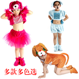 六一儿童动物表演服装幼儿小狗演出服蓝色小花狗卡通模仿服装夏款
