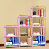 新品组装拼接可拆卸阶梯式简易书架多功能置物架层架简单书柜自由