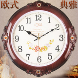 康巴丝静音机芯欧式挂钟 客厅创意时钟 现代大石英钟表