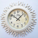 康巴丝欧式复古挂钟 太阳艺术挂钟 静音钟客厅钟表创意钟树脂挂钟