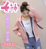 2016春季韩国新款宽松加厚短外套女时尚棒球服休闲学院风夹克上衣
