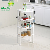 mudie 四层塑料置物架 厨房浴室置物架 方型置物架 蔬菜架